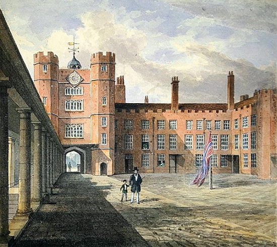 View of the courtyard at St. James''s Palace from English School