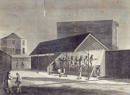 View of the Tread Mill for the Employment of Prisoners, erected at the House of Correction at Brixto from English School