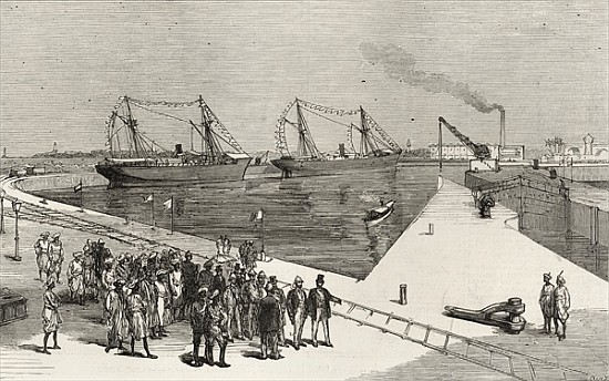 Visit of the Viceroy of India to the Sassoon Dock at Bombay, from ''The Illustrated London News'', 2 from English School