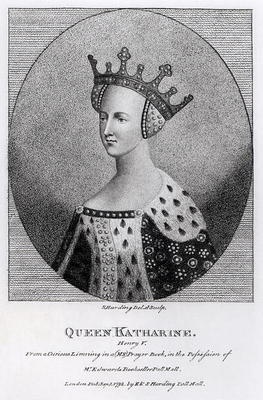 Queen Katherine (1401-37) pub. in 1792 (engraving) from English School, (18th century)