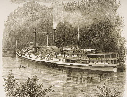 Excursion steamer on the Hudson River, in c.1870, from 'American Pictures' published by the Religiou from English School, (19th century)