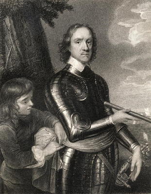 Oliver Cromwell (1599-1658) (engraving) from English School, (19th century)