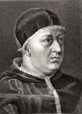 Pope Leo X (1475-1521) (engraving) from English School, (19th century)