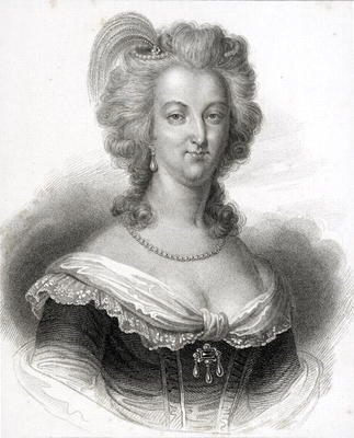 Portrait of Marie-Antoinette (1755-93) (engraving) from English School, (19th century)