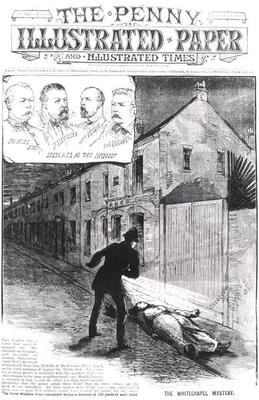 The Whitechapel Mystery, from 'The Penny Illustrated Paper', 8th September 1888 (engraving) (b&w pho from English School, (19th century)