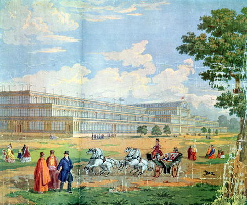 View of the Crystal Palace (colour lithograph) from English School, (19th century)