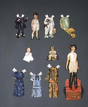 Cut out doll and clothes, late 1920s-early 1930s (colour litho)