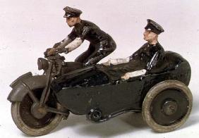 Model of motorcycle by J.Hill & Co., c.1938 (painted metal)