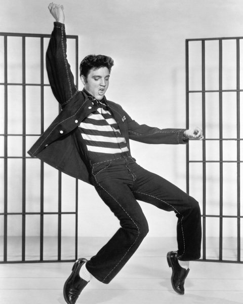 Le Rock du bagne Jailhouse Rock de RichardThorpe avec Elvis Presley from English Photographer, (20th century)
