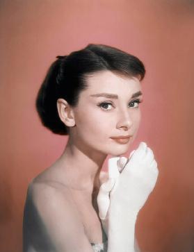 Portrait of the American Actress Audrey Hepburn, photo for promotion of film Sabrina