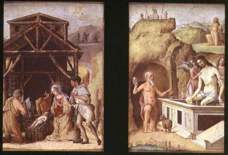 The Adoration of the Shepherds, and The Dead Christ from Ercole de Roberti