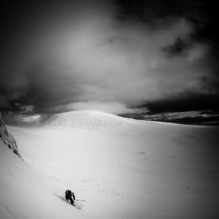 Glück sind die ersten Spuren im Neuschnee