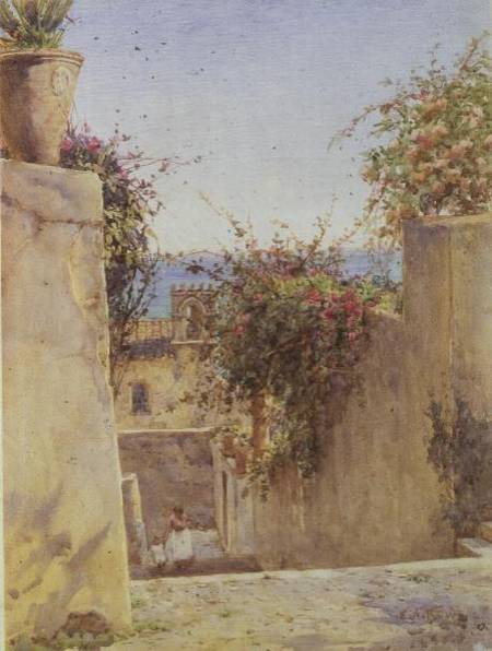 Street Scene Sicily from Ernest Arthur Rowe