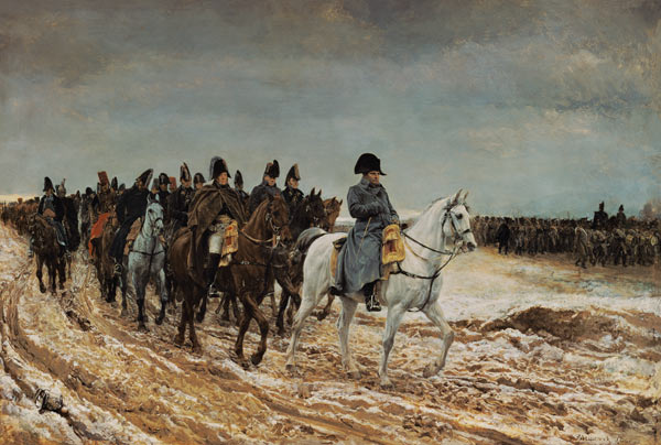 Napoleon und die Generäle Ney, Berthier, Drouaut, Gourgaud und de Flahaut im Feldzug from Ernest Meissonier