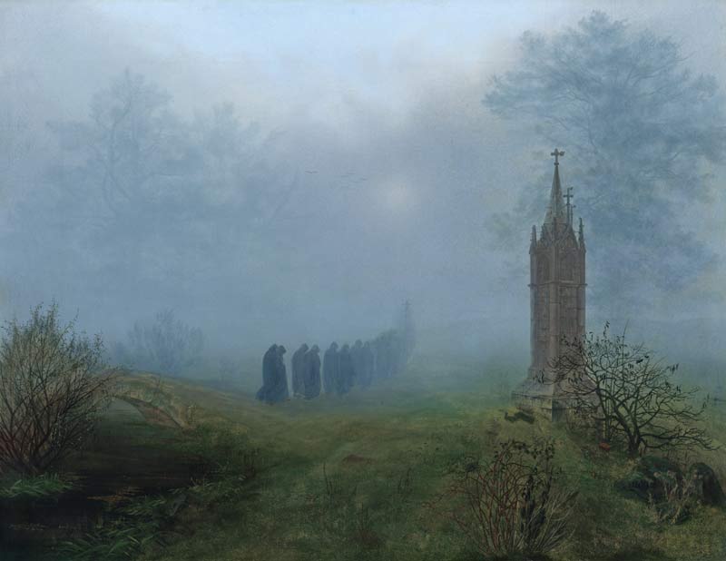 Prozession im Nebel from Ernst Ferdinand Oehme