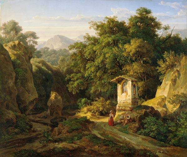 Italienische Landschaft bei Subiaco. from Ernst Fries