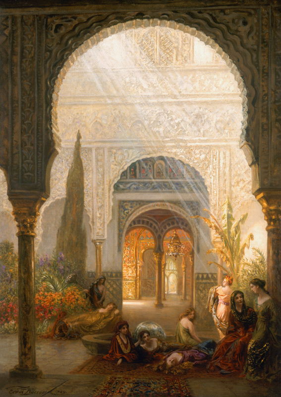 Der Patio de la Reina im Alcazar, Sevilla. from Ernst Karl Eugen Körner