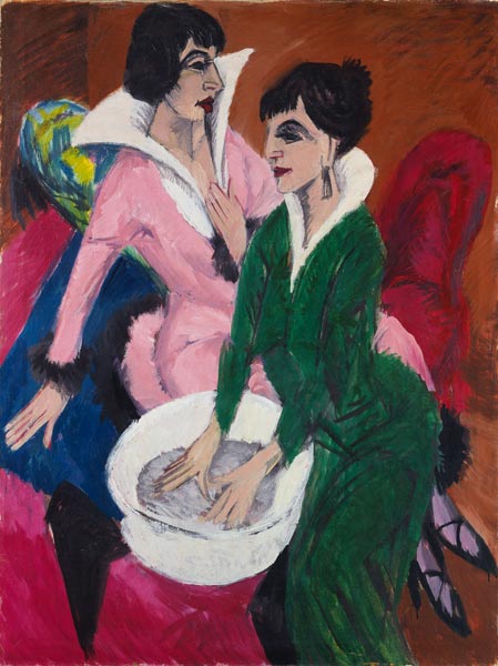 Zwei Frauen mit Waschbecken (Die Schwestern) from Ernst Ludwig Kirchner