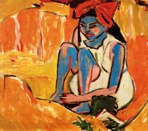 Blaues Mädchen in Sonne from Ernst Ludwig Kirchner