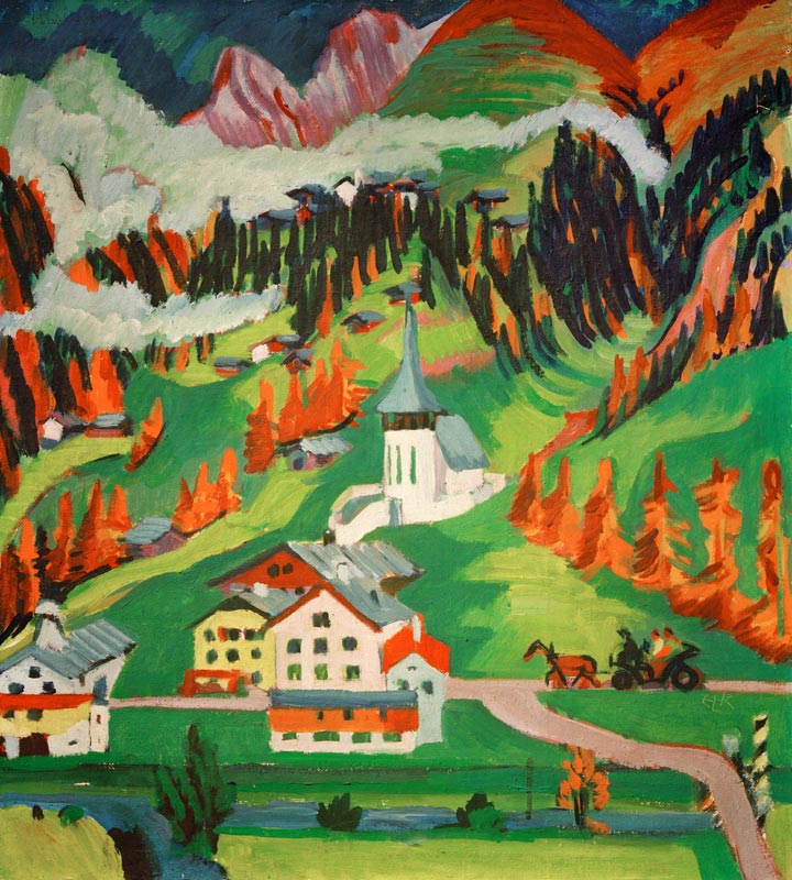 Frauenkirch im Herbst from Ernst Ludwig Kirchner