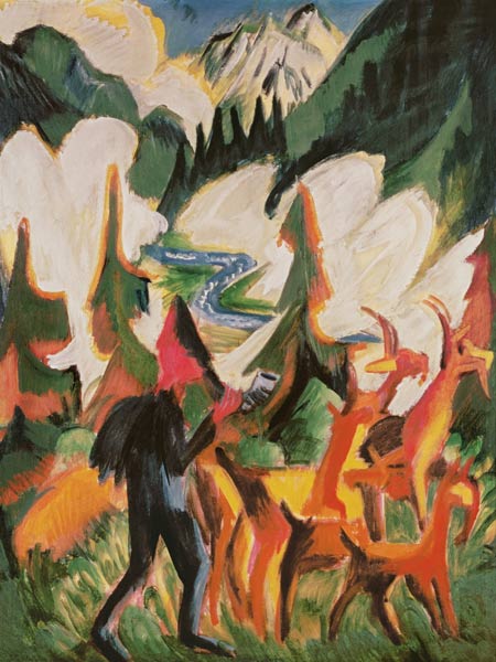 Hirte mit Ziegen am Morgen from Ernst Ludwig Kirchner