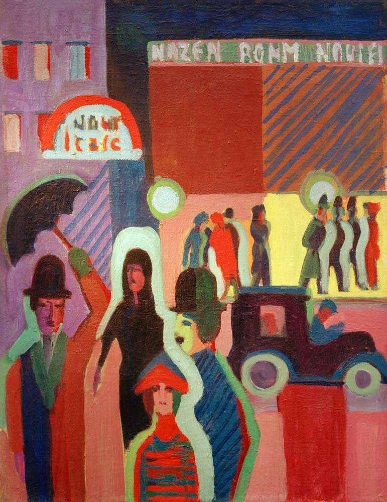 Department store in rain from Ernst Ludwig Kirchner