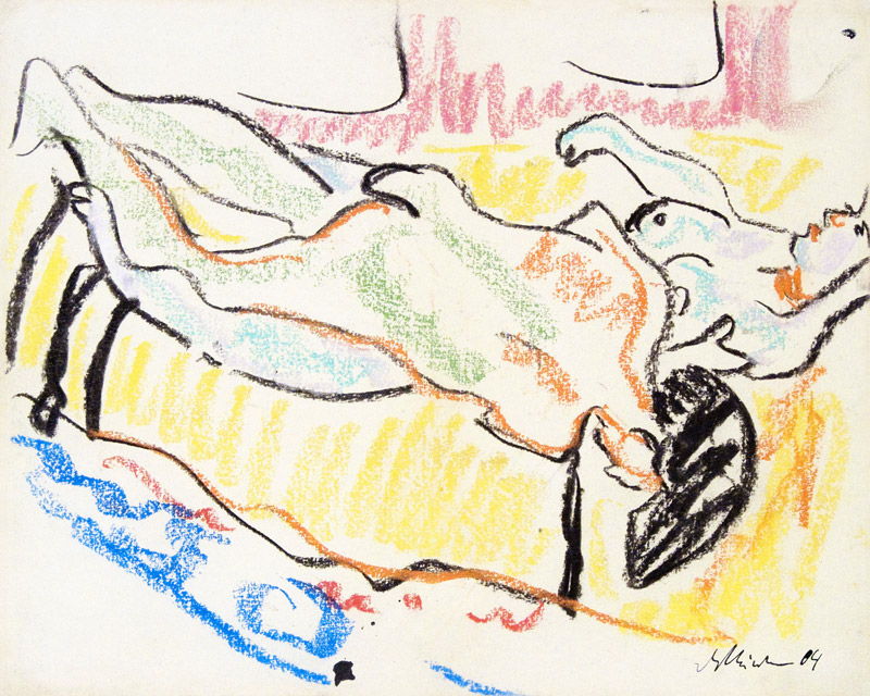 Love couple in studio (Two Nudes) from Ernst Ludwig Kirchner
