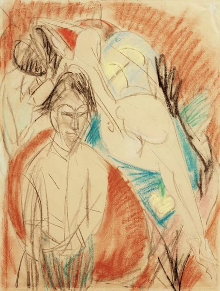 Selbstbildnis mit Modell from Ernst Ludwig Kirchner