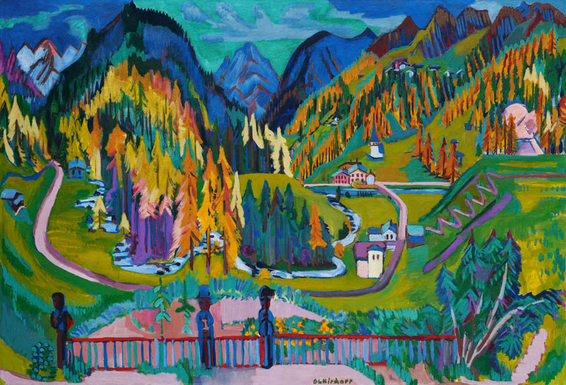 Sertig valley in autumn from Ernst Ludwig Kirchner