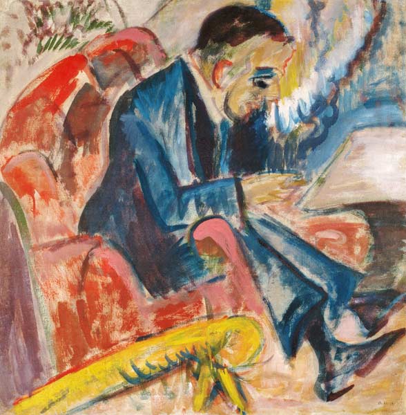 Sitzender Mann auf Parkbank. from Ernst Ludwig Kirchner