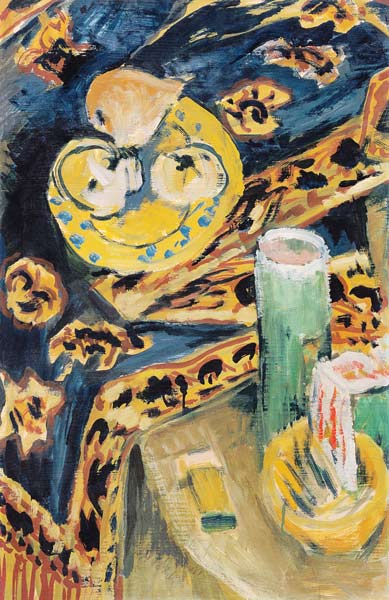 Stillleben mit Fruchtschale und Kerze from Ernst Ludwig Kirchner