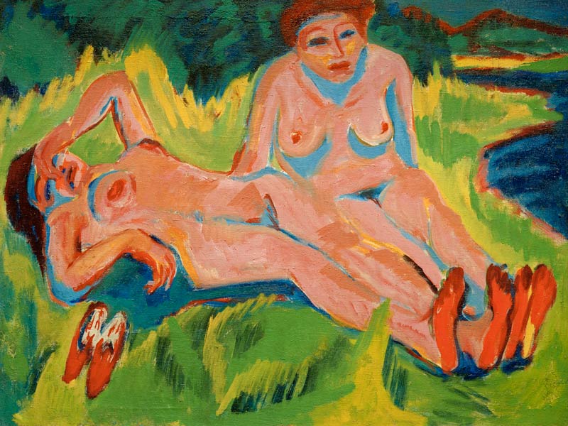 Zwei rosa Akte am See from Ernst Ludwig Kirchner