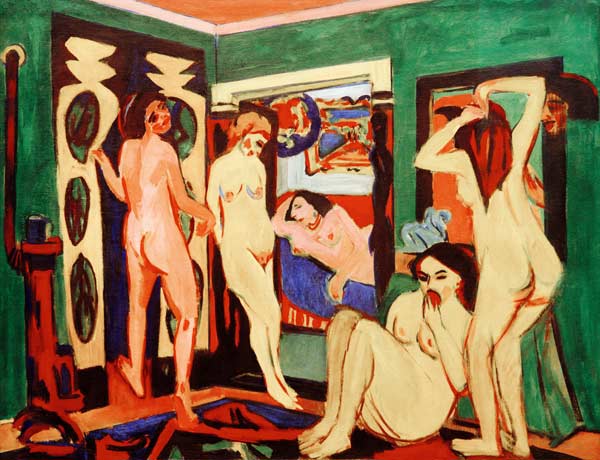 Badende im Raum from Ernst Ludwig Kirchner
