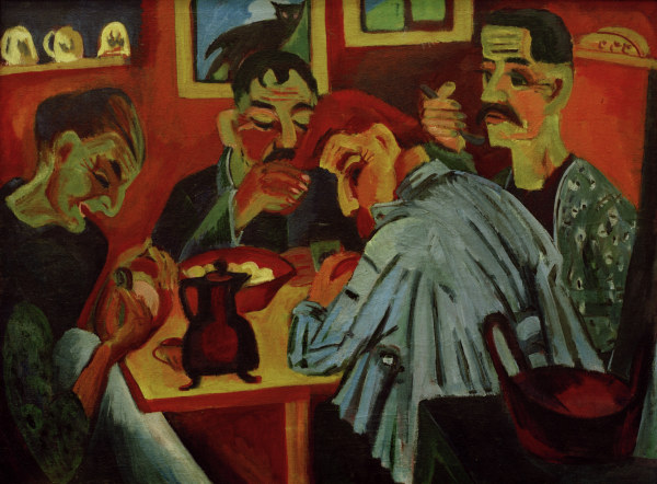 Farmers eating lunch from Ernst Ludwig Kirchner