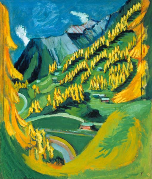 Bergabhang mit gelben Bäumen from Ernst Ludwig Kirchner