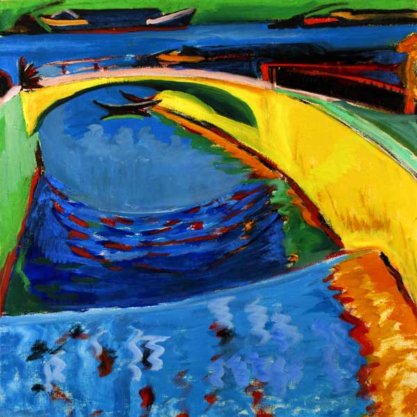 Bridge at the mouth of the river Prießnitz from Ernst Ludwig Kirchner