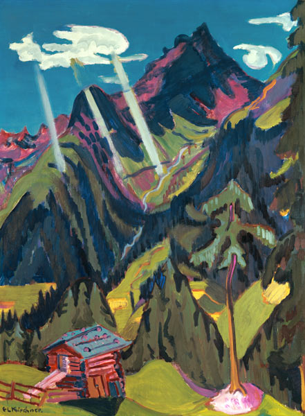 Bündner Landschaft mit Sonnenstrahlen from Ernst Ludwig Kirchner