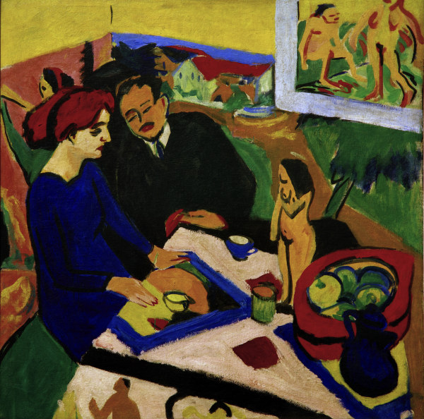 Doris und Heckel am Tisch from Ernst Ludwig Kirchner