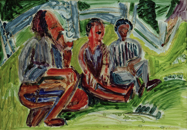 Drei Bauern auf der Wiese from Ernst Ludwig Kirchner
