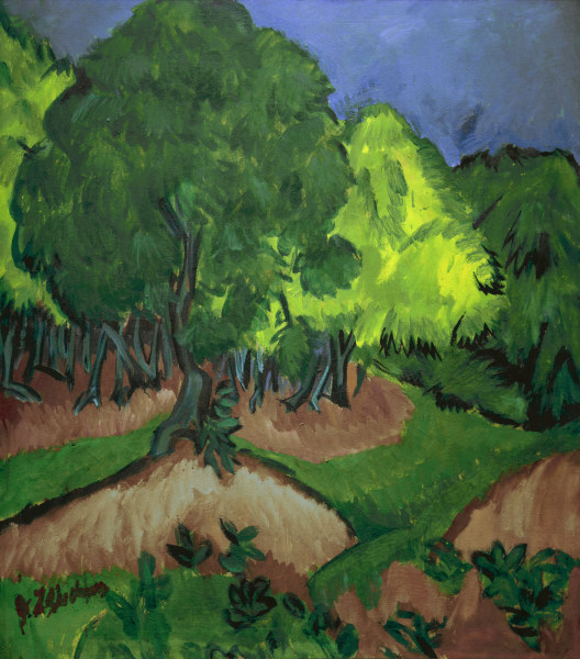Landscape w.chestnut tree from Ernst Ludwig Kirchner