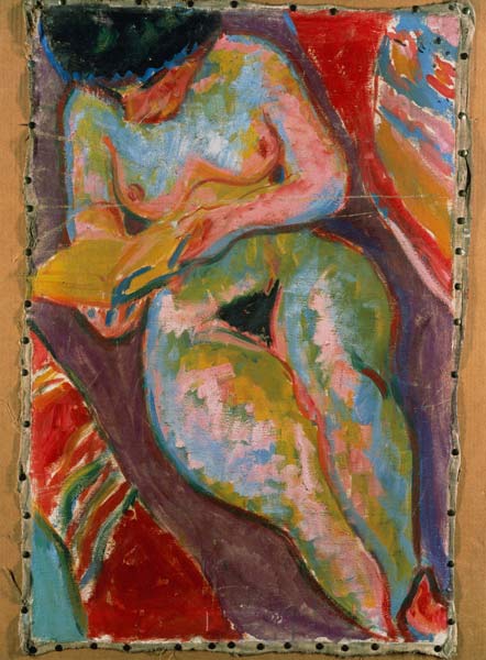 Weiblicher Akt (Lesend) from Ernst Ludwig Kirchner