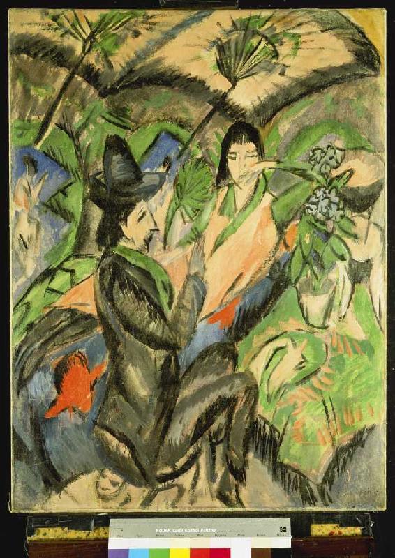 Paar unter einem Japanschirm. from Ernst Ludwig Kirchner