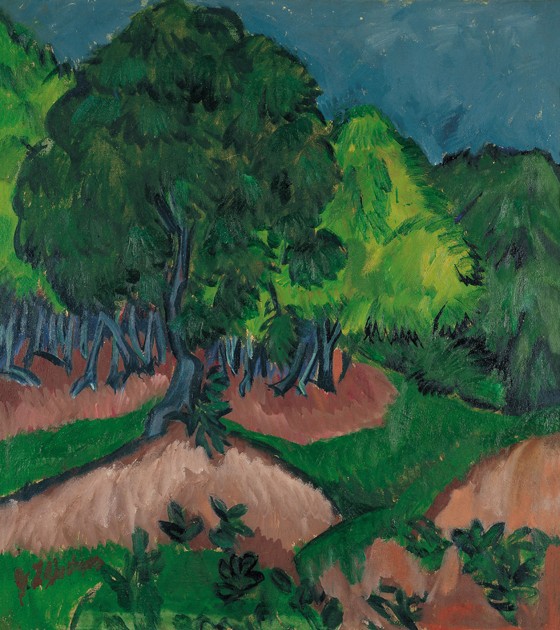 Landscape with Chestnut Tree from Ernst Ludwig Kirchner