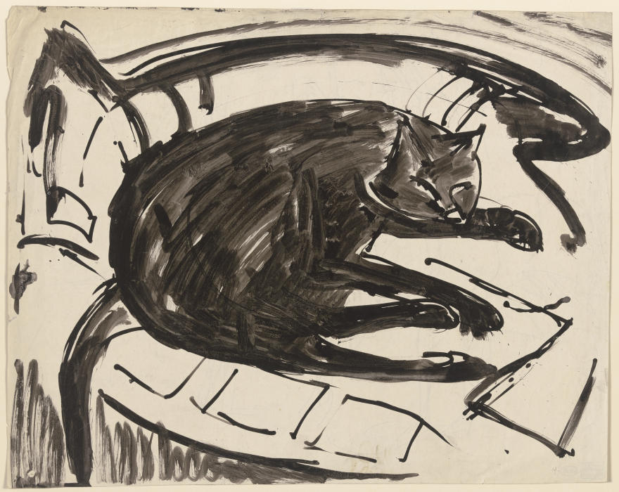 Liegende Katze from Ernst Ludwig Kirchner