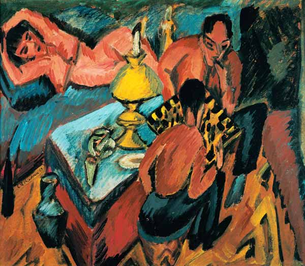 Otto Mueller beim Schachspiel from Ernst Ludwig Kirchner