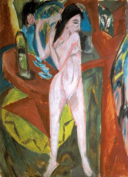 Sich kämmender Akt. from Ernst Ludwig Kirchner