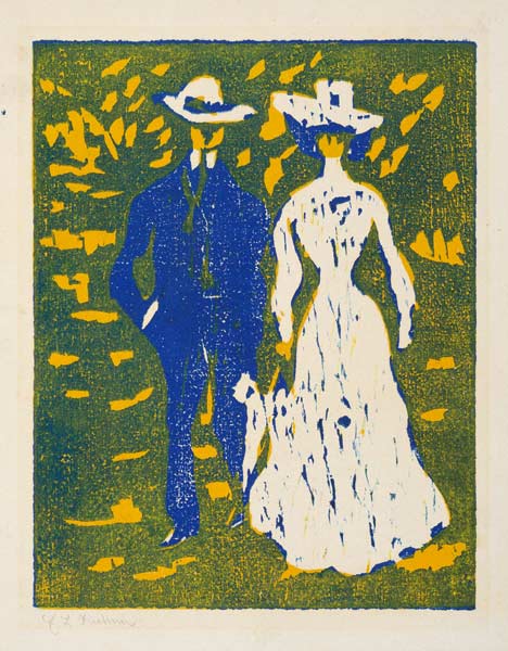Spazierengehendes Paar from Ernst Ludwig Kirchner
