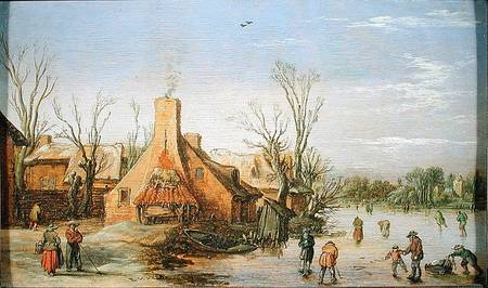 A Village in Winter from Esaias van de Velde