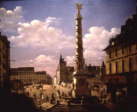 The Fountain in the Place du Chatelet, Paris from Etienne Bouhot
