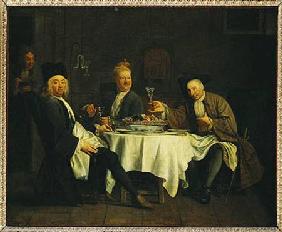 The Poet Alexis Piron (1689-1773) at the Table with his Friends, Jean Joseph Vade (1720-57) and Char